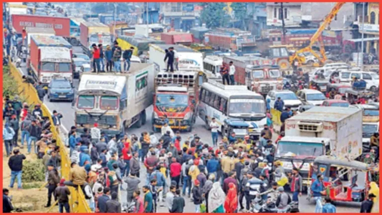 Truck driver protest
