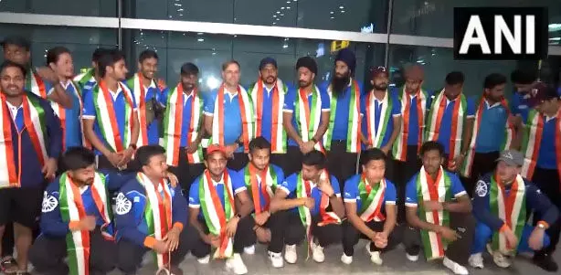 चैंपियंस ट्रॉफी 2024 विजेता भारतीय पुरुष हॉकी टीम चीन से दिल्ली लौटी