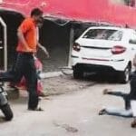 स्पा सेंटर में हंगामा, अपने ही ग्राहक को लड़की ने सड़क पर पीटा,