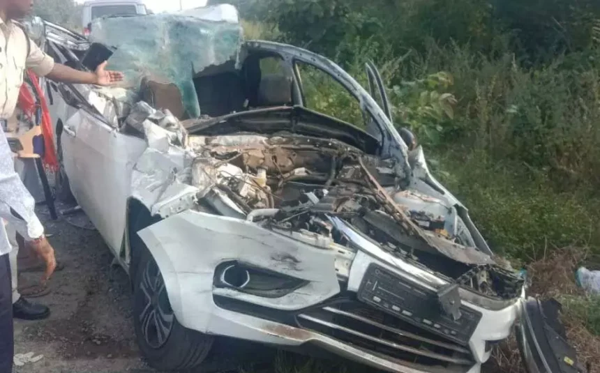महासमुंद नेशनल हाईवे में बड़ा हादसा, पति-पत्नी हुए घायल