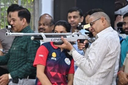 राज्य स्तरीय शूटिंग प्रतियोगिता का खेलमंत्री टंकराम वर्मा ने किया शुभारंभ