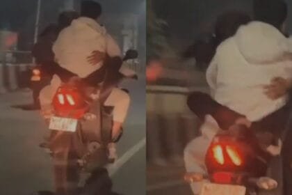 आशिकी का भूत सवार: बाइक पर खुलेआम रोमांस, वीडियो हुआ वायरल
