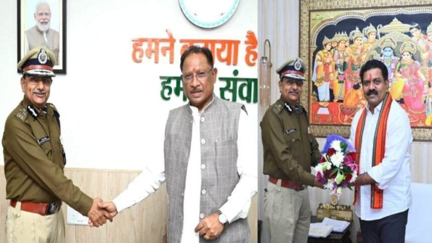 नए डीजीपी अरुण देव गौतम ने की सीएम विष्णुदेव साय से मुलाकात, कानून व्यवस्था पर चर्चा