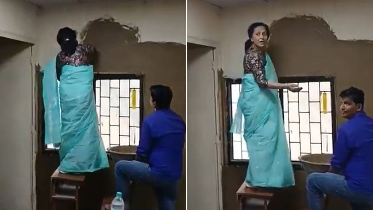 दिल्ली यूनिवर्सिटी की प्रिंसिपल ने क्लास की दीवारों पर लगाया गोबर