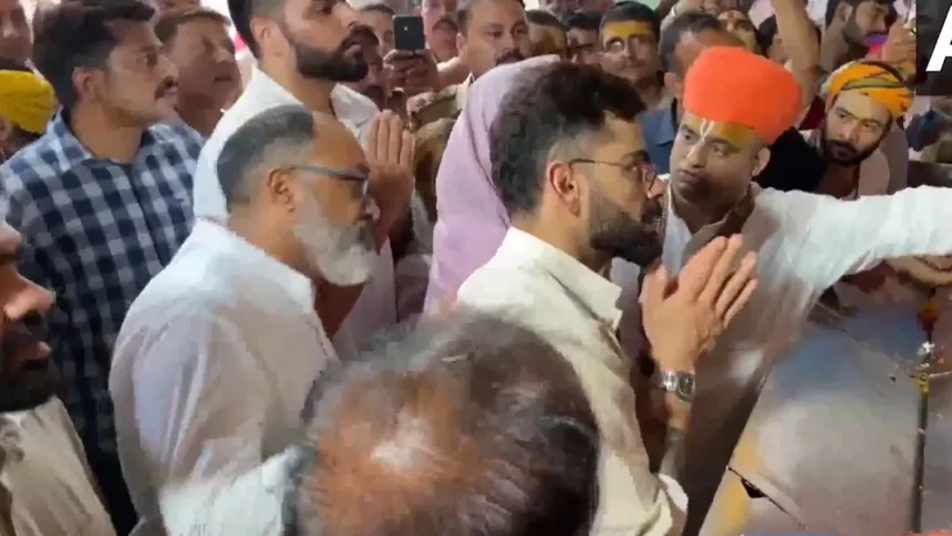 हनुमान गढ़ी पहुंचे विराट-अनुष्का, मंदिर में टेका माथा और लिया आशीर्वाद