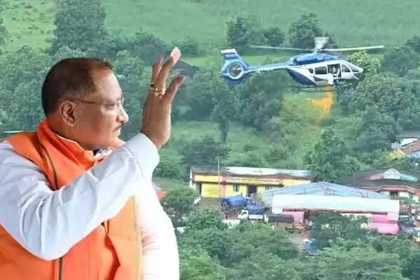 आकस्मिक दौरे पर मुख्यमंत्री साय आज किसी भी जिले में उतर सकता है हैलीकॉप्टर