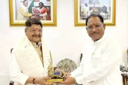 सीएम विष्णुदेव साय से कैलाश विजयवर्गीय ने की शिष्टाचार भेंट