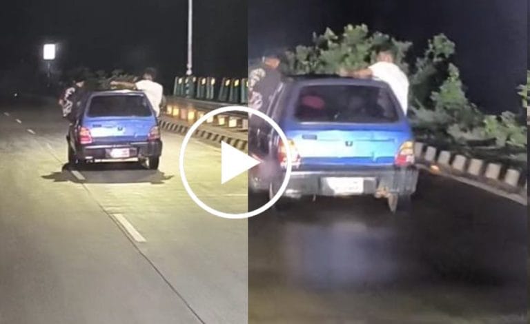 चलती कार की खिड़की से स्टंट, धमतरी-रायपुर रोड पर युवकों का हंगामा