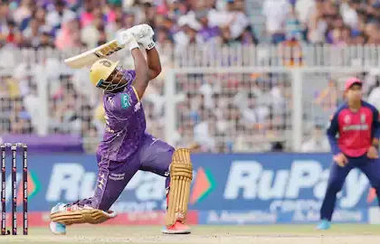 KKR vs RR: आंद्रे रसेल की विस्फोटक बल्लेबाज़ी से KKR ने ठोका बड़ा स्कोर
