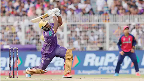 KKR vs RR: आंद्रे रसेल की विस्फोटक बल्लेबाज़ी से KKR ने ठोका बड़ा स्कोर