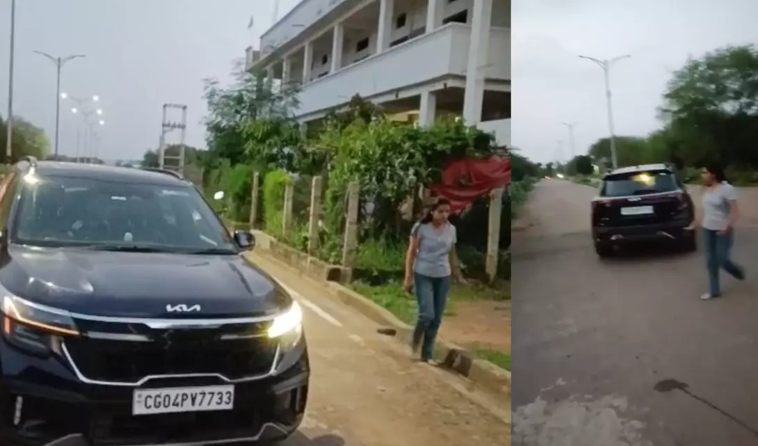 रायपुर: कमल विहार में प्रेमी-प्रेमिका के झगड़े का वीडियो वायरल