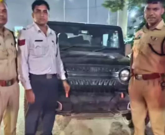 रायपुर: थार में की आतिशबाजी कट गया 13 हजार का चालान