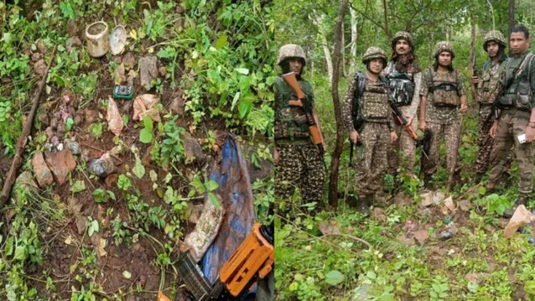 narayanpur-security-forces-naxal-weapons-bombs-seized