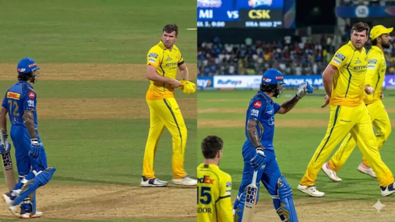 MI vs CSK: मैदान पर भिड़े खिलाड़ी, तिलक–ओवर्टन में गरमा-गरमी, सूर्या भी कूदे – वायरल हुआ VIDEO