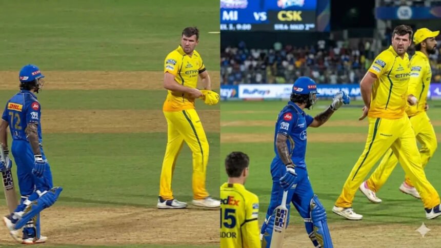 MI vs CSK: मैदान पर भिड़े खिलाड़ी, तिलक–ओवर्टन में गरमा-गरमी, सूर्या भी कूदे – वायरल हुआ VIDEO