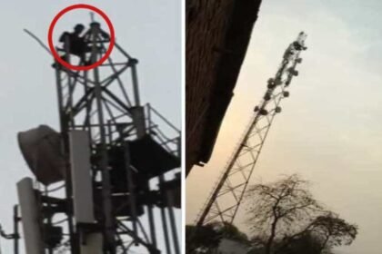 कवर्धा: टावर पर चढ़कर युवक का हाई वोल्टेज ड्रामा! बोला- पुलिस कर रही है अन्याय : Kawardha tower incident