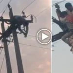 बिलासपुर में बड़ा हादसा: करंट लगते ही खंभे पर लटक गया ठेकाकर्मी