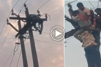 बिलासपुर में बड़ा हादसा: करंट लगते ही खंभे पर लटक गया ठेकाकर्मी