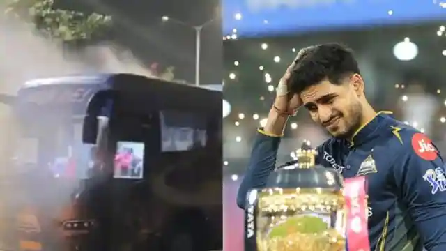 RCB से हार के बाद गुजरात टाइटंस की बस में आग, खिलाड़ी बाल-बाल बचे