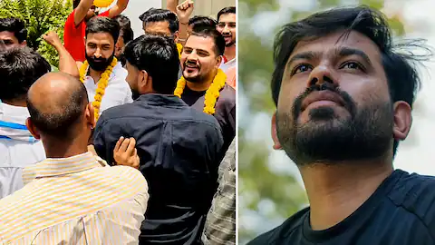 कॉकरोच पार्टी नेता को थप्पड़ मारने वाले थाने से छूटे, बाहर दिखा जश्न का माहौल