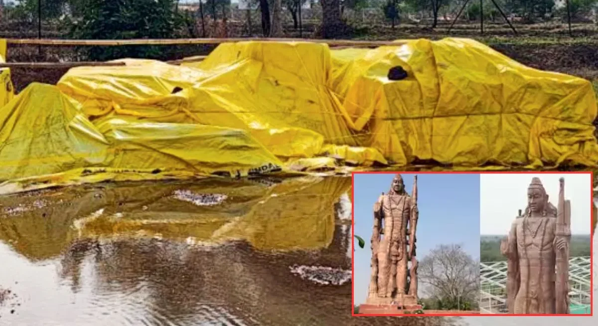 चंदखुरी में श्रीराम प्रतिमा पर सियासत! स्थापना अटकी, 80 लाख की मूर्ति खेत में पड़ी
