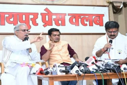 https://news4u36.in/bhupesh-baghel-vijay-sharma-pm-awas-debate-raipur-press-club/